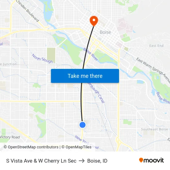 S Vista Ave & W Cherry Ln Sec to Boise, ID map