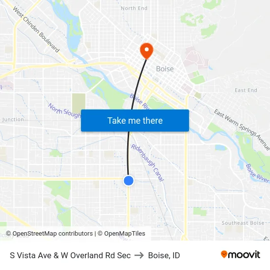 S Vista Ave & W Overland Rd Sec to Boise, ID map