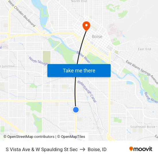 S Vista Ave & W Spaulding St Sec to Boise, ID map