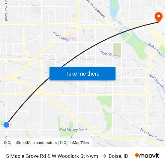S Maple Grove Rd & W Woodlark St Nwm to Boise, ID map