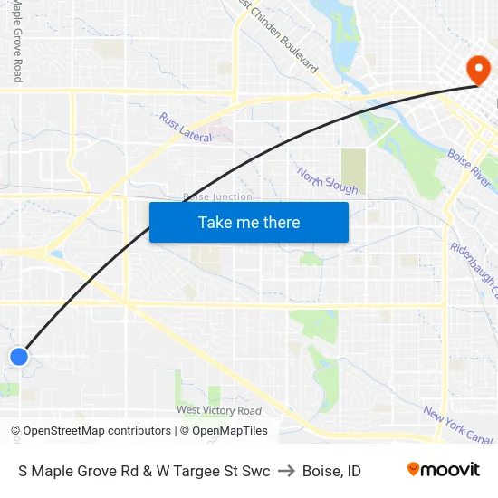 S Maple Grove Rd & W Targee St Swc to Boise, ID map