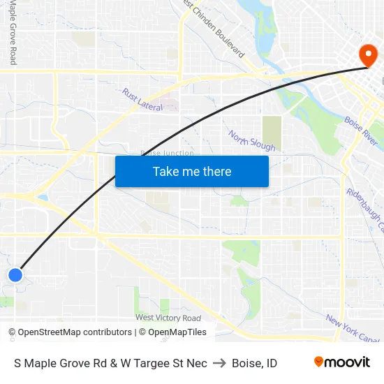 S Maple Grove Rd & W Targee St Nec to Boise, ID map