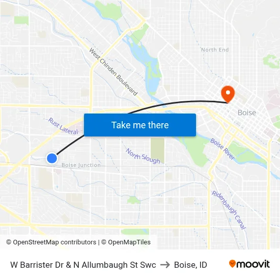 W Barrister Dr & N Allumbaugh St Swc to Boise, ID map