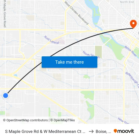 S Maple Grove Rd & W Mediterranean Ct Sec to Boise, ID map
