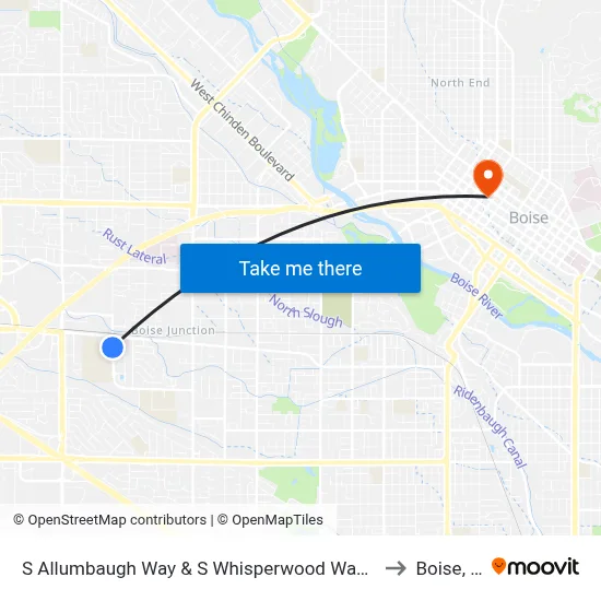S Allumbaugh Way & S Whisperwood Way Sec to Boise, ID map