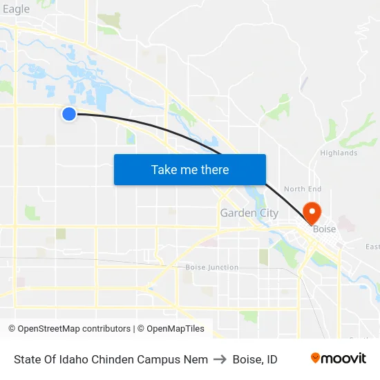 State Of Idaho Chinden Campus Nem to Boise, ID map