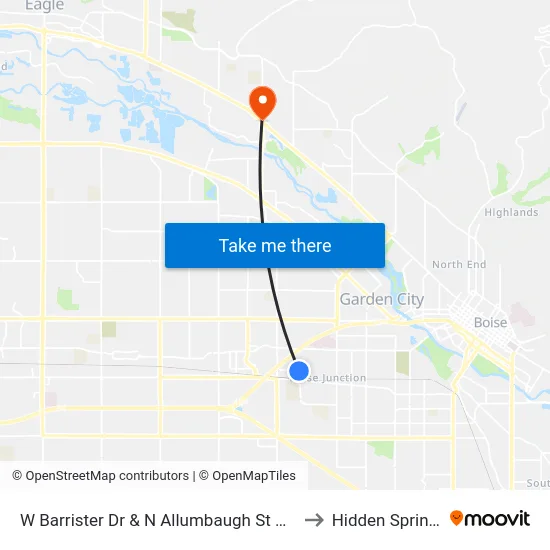 W Barrister Dr & N Allumbaugh St Nwc to Hidden Springs map