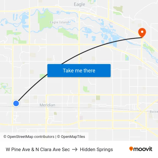 W Pine Ave & N Clara Ave Sec to Hidden Springs map
