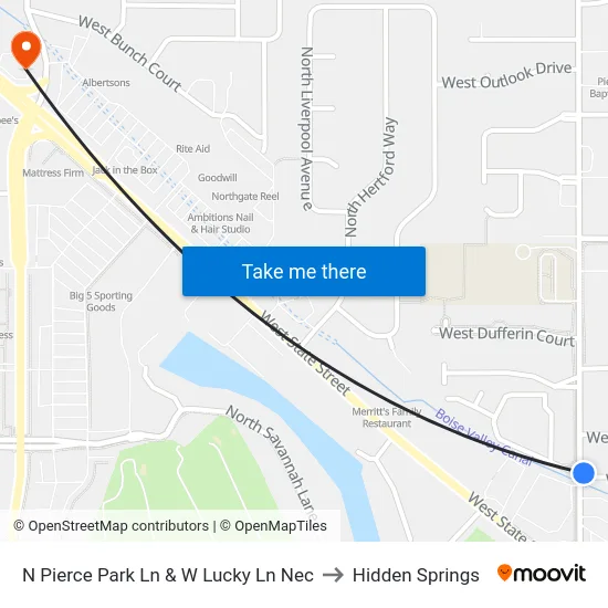 N Pierce Park Ln & W Lucky Ln Nec to Hidden Springs map