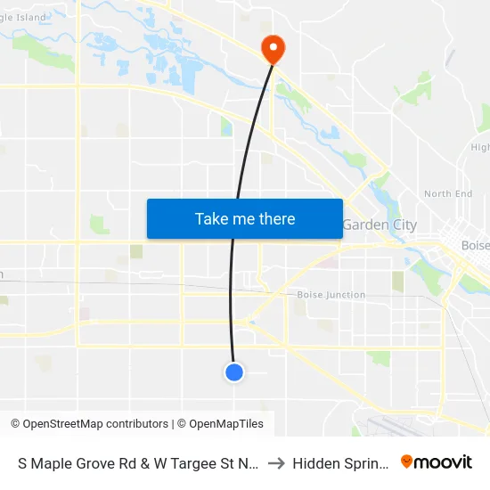 S Maple Grove Rd & W Targee St Nec to Hidden Springs map