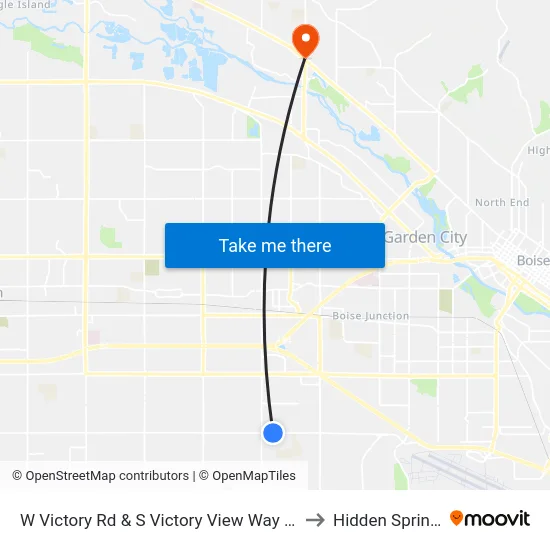 W Victory Rd & S Victory View Way Nec to Hidden Springs map