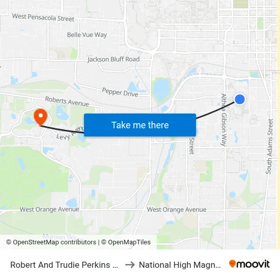 Robert And Trudie Perkins Way at Famu Eb to National High Magnetic Field Lab map