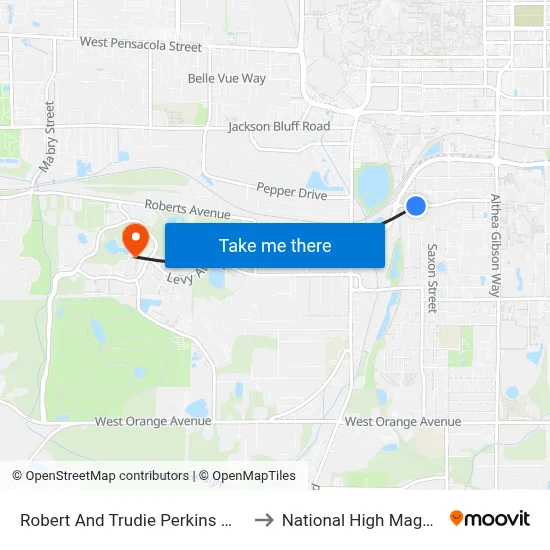 Robert And Trudie Perkins Way at Russell St Eb to National High Magnetic Field Lab map