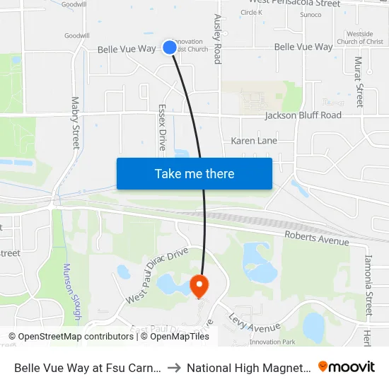 Belle Vue Way at Fsu Carnaghi Arts Wb to National High Magnetic Field Lab map