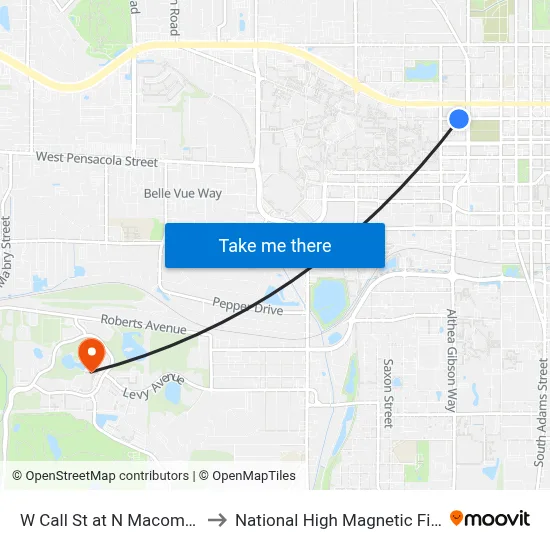 W Call St at N Macomb St Eb to National High Magnetic Field Lab map