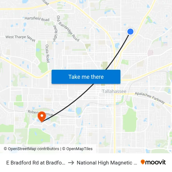 E Bradford Rd at Bradford Ct Wb to National High Magnetic Field Lab map