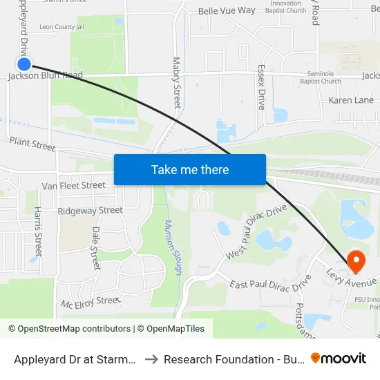 Appleyard Dr at Starmetro Nb to Research Foundation - Building A map