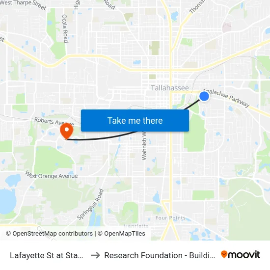Lafayette St at Stayapt to Research Foundation - Building A map