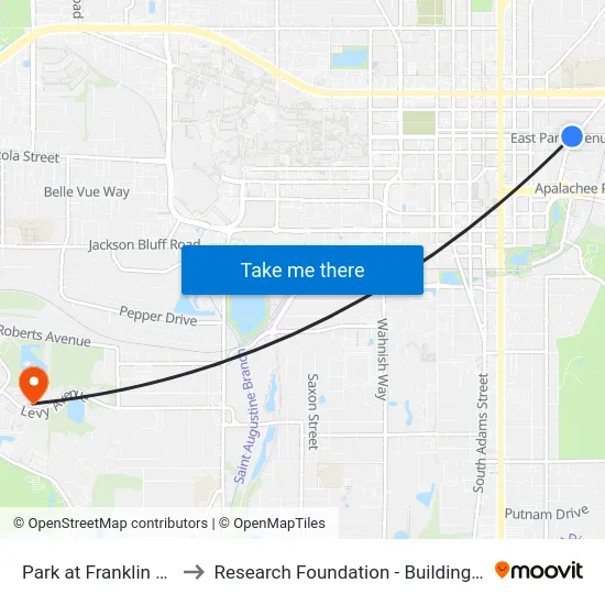 Park at Franklin Eb to Research Foundation - Building A map