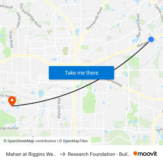 Mahan at Riggins West Wb to Research Foundation - Building A map