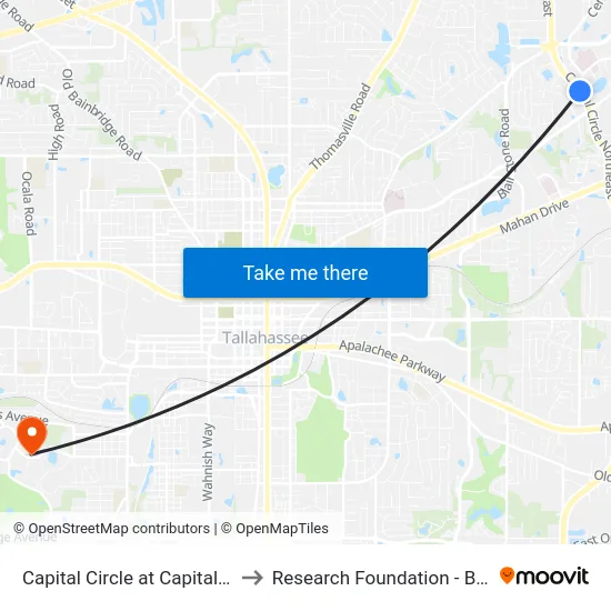 Capital Circle at Capital Med Nb to Research Foundation - Building A map