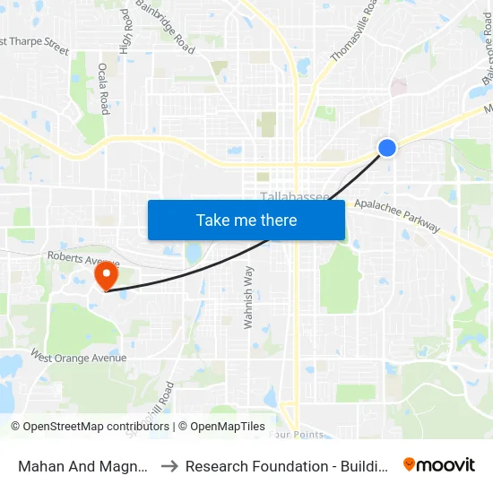 Mahan And Magnolia to Research Foundation - Building A map