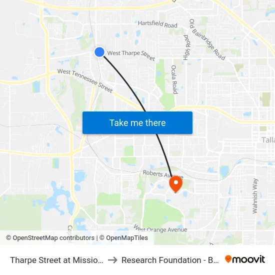 Tharpe Street at Mission Rd Nb to Research Foundation - Building A map