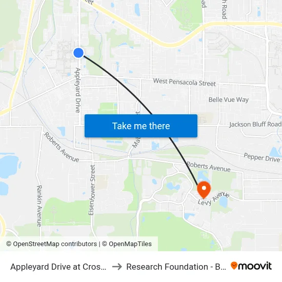 Appleyard Drive at Crosswalk Sb to Research Foundation - Building A map
