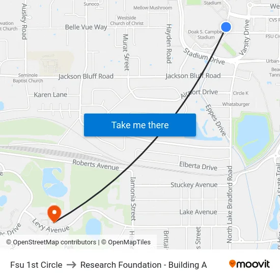 Fsu 1st Circle to Research Foundation - Building A map