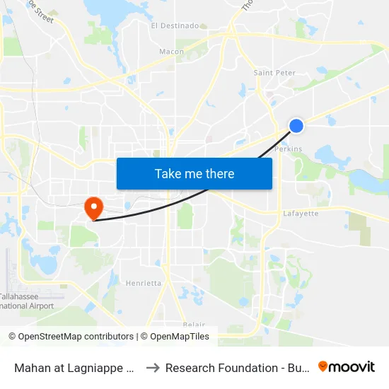 Mahan at Lagniappe Way Eb to Research Foundation - Building A map