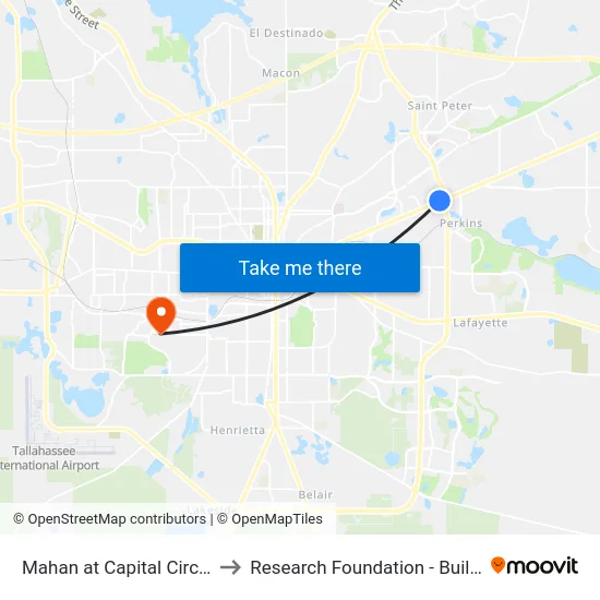Mahan at Capital Circle Wb to Research Foundation - Building A map