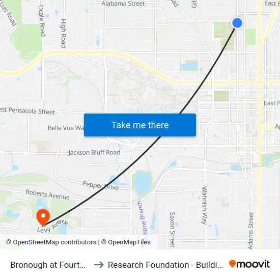 Bronough at Fourth Sb to Research Foundation - Building A map