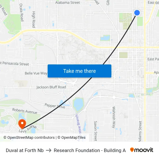 Duval at Forth Nb to Research Foundation - Building A map