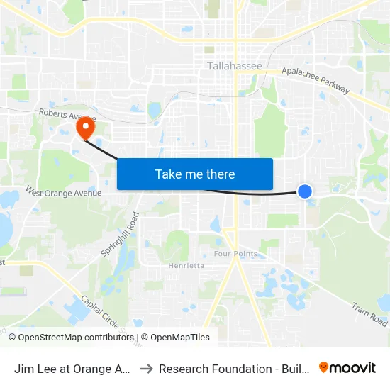 Jim Lee at Orange Ave Sb to Research Foundation - Building A map
