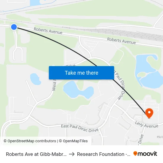 Roberts Ave at Gibb-Mabry Village Eb to Research Foundation - Building A map