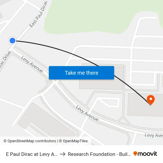 E Paul Dirac at Levy Ave Sb to Research Foundation - Building A map