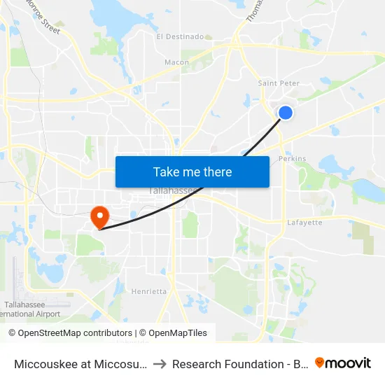 Miccouskee at Miccosukee Hills to Research Foundation - Building A map