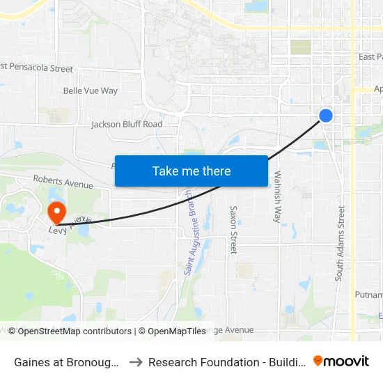 Gaines at Bronough Eb to Research Foundation - Building A map