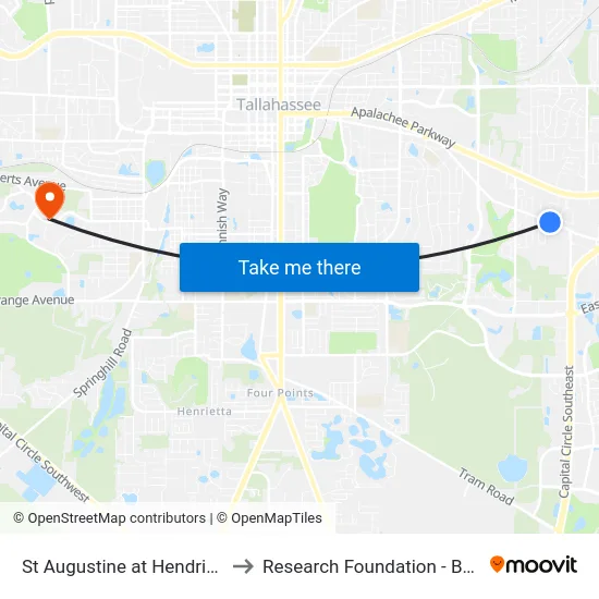 St Augustine at Hendrix Rd Wb to Research Foundation - Building A map