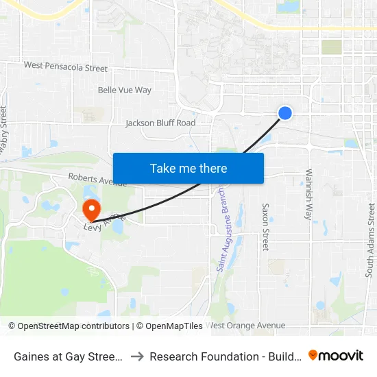 Gaines at Gay Street Wb to Research Foundation - Building A map