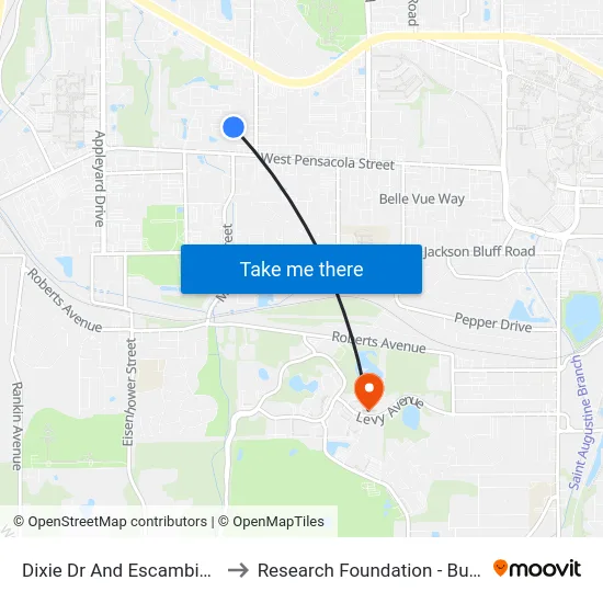 Dixie Dr And Escambia Dr Sb to Research Foundation - Building A map