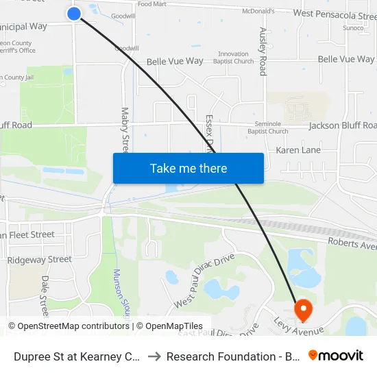 Dupree St at Kearney Center Eb to Research Foundation - Building A map