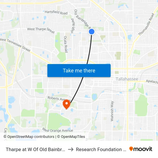 Tharpe at W Of Old Bainbridge Far Side to Research Foundation - Building A map