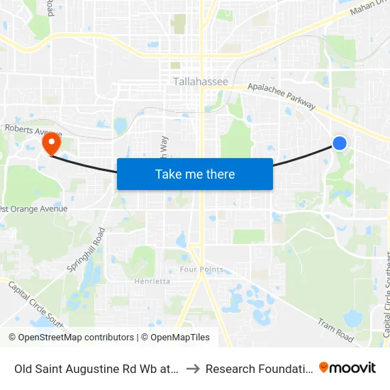Old Saint Augustine Rd Wb at Social Security Office to Research Foundation - Building A map