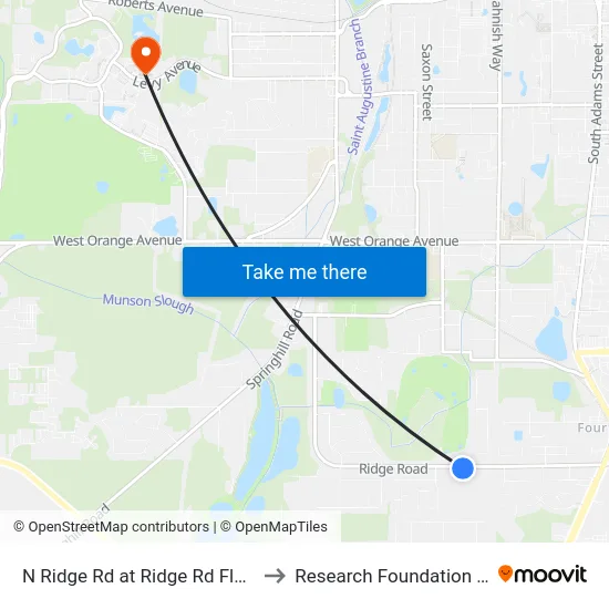 N Ridge Rd at Ridge Rd Flats Apartment to Research Foundation - Building A map