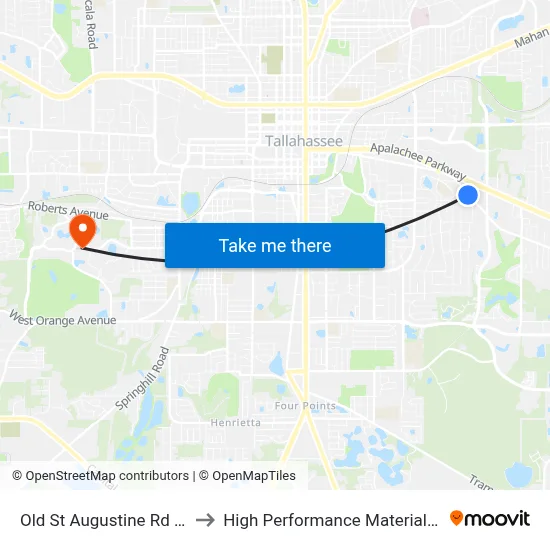 Old St Augustine Rd at Dacron Dr Eb to High Performance Materials Research Institute map