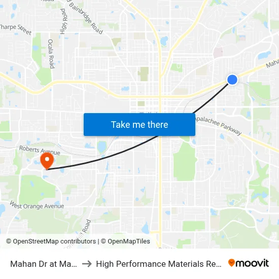 Mahan Dr at Marys Dr Eb to High Performance Materials Research Institute map