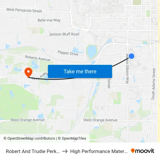 Robert And Trudie Perkins Way at Famu Wb to High Performance Materials Research Institute map