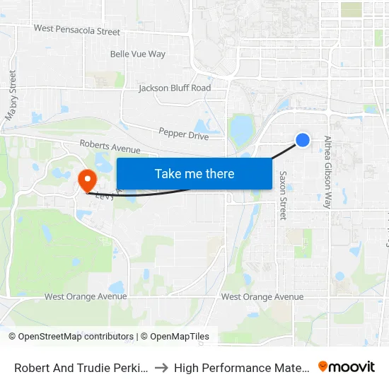 Robert And Trudie Perkins Way at Perry St Wb to High Performance Materials Research Institute map