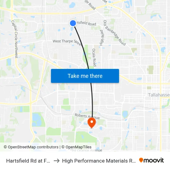 Hartsfield Rd at Foster Dr Eb to High Performance Materials Research Institute map
